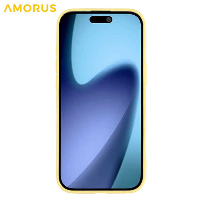 Amorus - AMORUS iPhone Air Mobilskal Precise Cutouts TPU Fiber - Gul