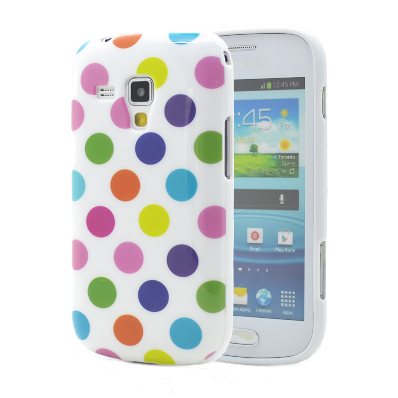 Polka dots FlexiSkal till Samsung Galaxy S3 i9300 (Multi Vit) | 2353 | AlltMobil