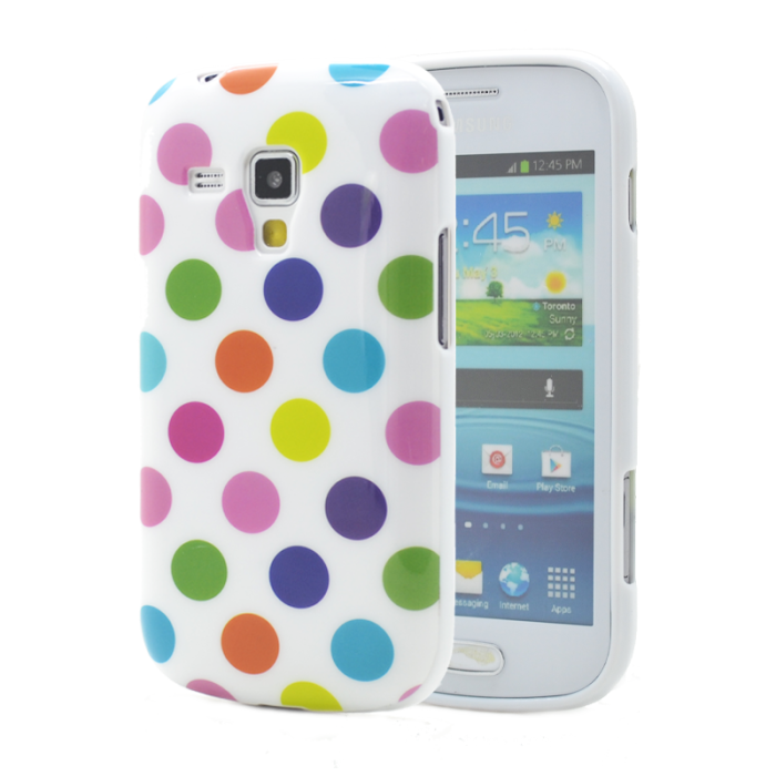 OEM - Polka dots FlexiSkal till Samsung Galaxy S3 i9300 (Multi Vit)