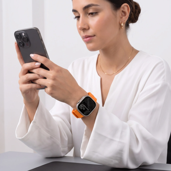 Tech-Protect - Tech-Protect Armband För Apple Watch (44/45/46/49mm) Motion - Signal Orange