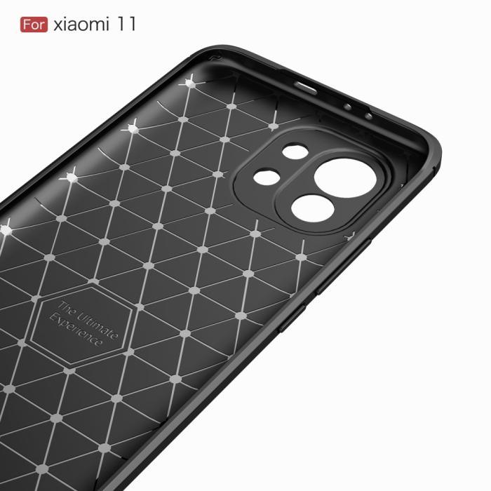 OEM - Carbon Fiber Mobilskal Til Xiaomi Mi 11 - Svart