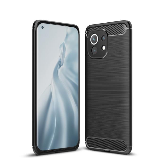 OEM - Carbon Fiber Mobilskal Til Xiaomi Mi 11 - Svart