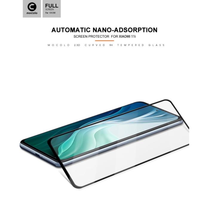 Mocolo - MOCOLO Härdat Glas Skärmskydd Xiaomi Mi 11i - Svart