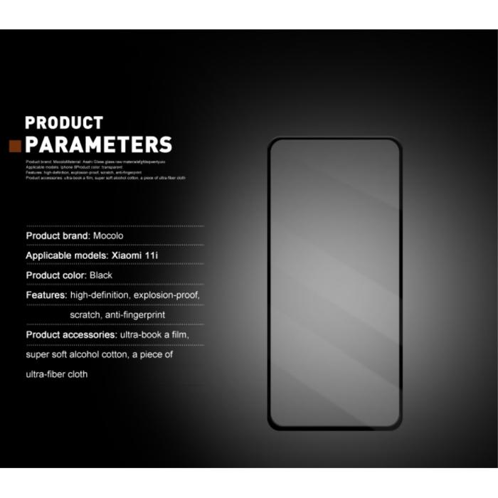 Mocolo - MOCOLO Härdat Glas Skärmskydd Xiaomi Mi 11i - Svart