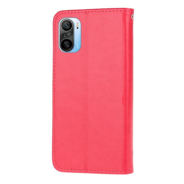 OEM - Butterfly Plånboksfodral till Xiaomi Mi 11i - Magenta