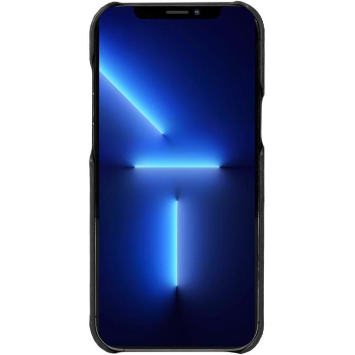 Krusell - Krusell iPhone 13 Pro Skal Korthållare Äkta Läder - Svart