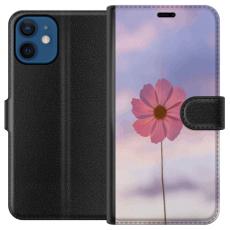 iSecrets - Plånboksfodral till Apple iPhone 12 med Rosa blomma