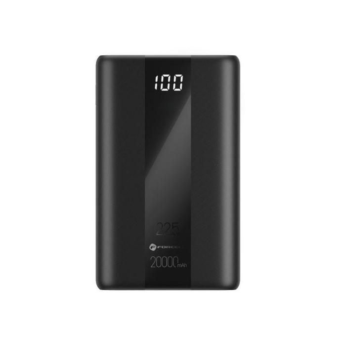 Forcell - Forcell Powerbank 20000 mAh 22.5W PD QC 3A Energo - Svart