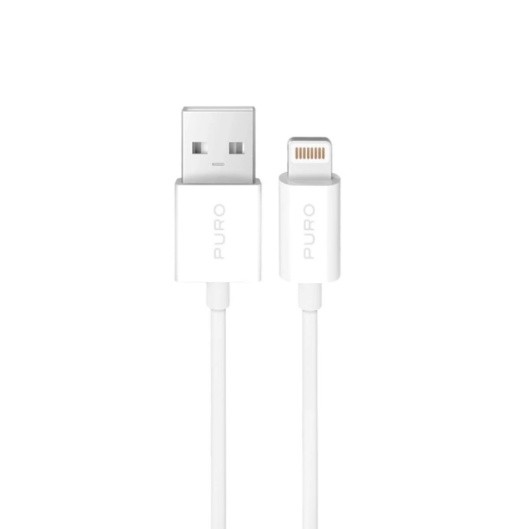 Puro USB-A - Lightning 12W Kabel 2m TPE - Vit | 3541 | AlltMobil