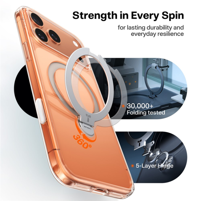 Torras - TORRAS iPhone 17 Pro Max Mobilskal MagSafe Rotating Kickstand
