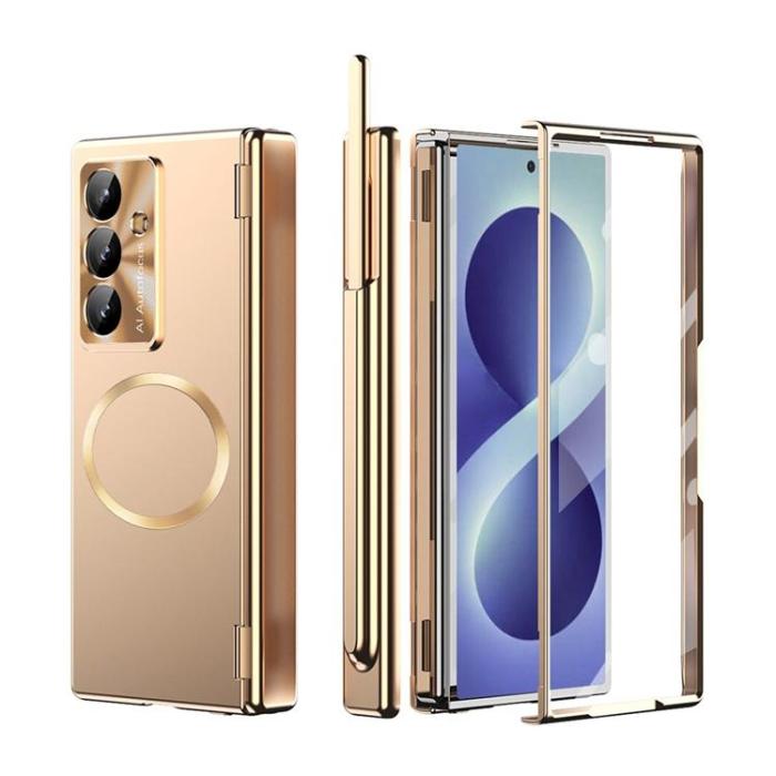 A-One Brand - Mobilskal För Galaxy Z Fold 8 MagSafe Hård PC - Champagneguld
