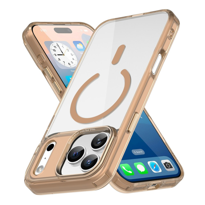 A-One Brand - iPhone 17 Pro Max Mobilskal MagSafe Transparent TPU+PC - Guld