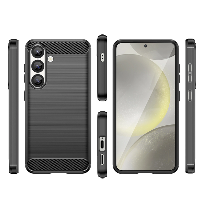 OEM - Galaxy S25 Edge Mobilskal Carbon Flexible - Svart