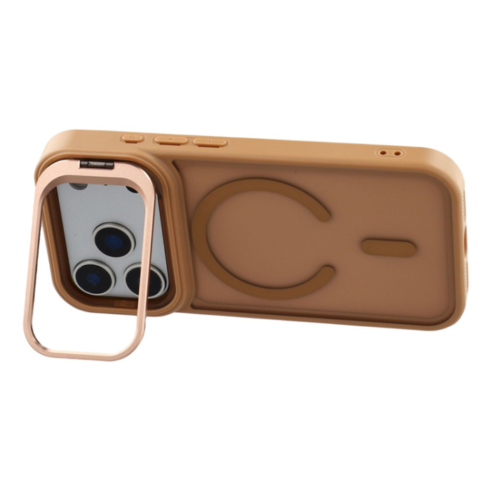 A-One Brand - iPhone 17 Pro Mobilskal MagSafe Lins Kickstand - Ökenguld