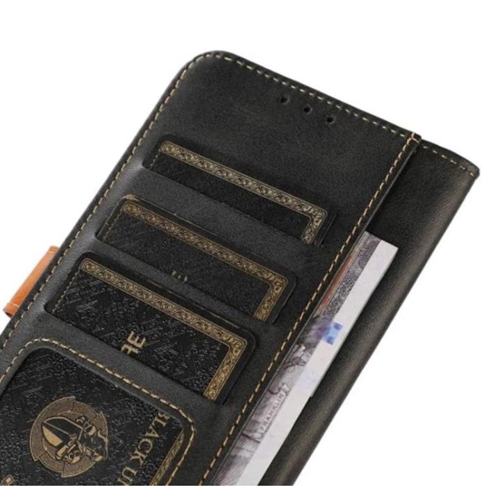 Taltech - iPhone 15 Plus Plånboksfodral Skinnimmitation - Svart