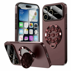 OEM - iPhone 14 Pro Mobilskal Magsafe Sugkopphållare Kickstand - Vinröd