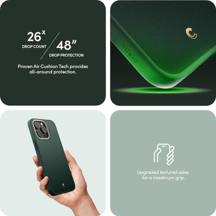Spigen - Spigen iPhone 15 Pro Max Mobilskal Magsafe Cyrill Kajuk - Grön