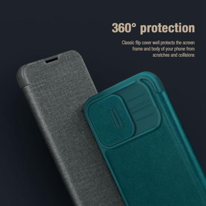 Nillkin - Nillkin iPhone 14 Plus Plånboksfodral QinPro - Grön
