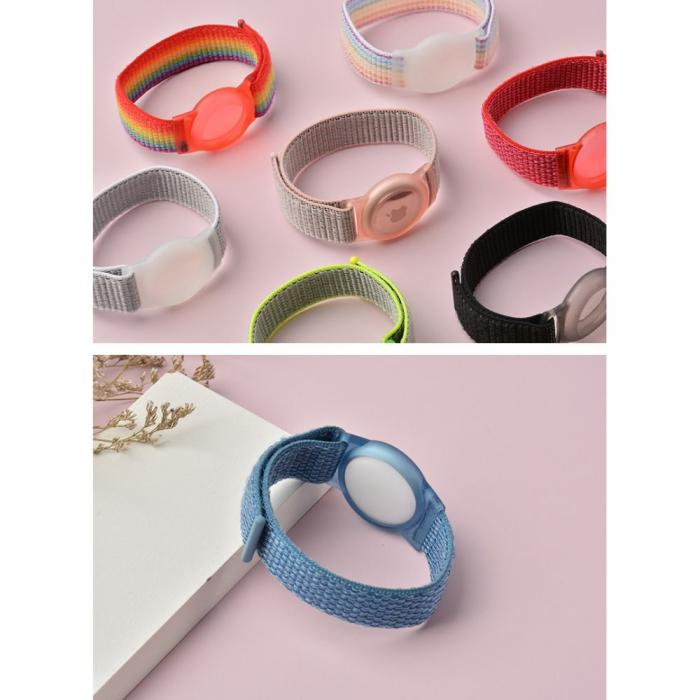 Tech-Protect - Tech-Protect Apple Airtag Armband Nylon - Blå