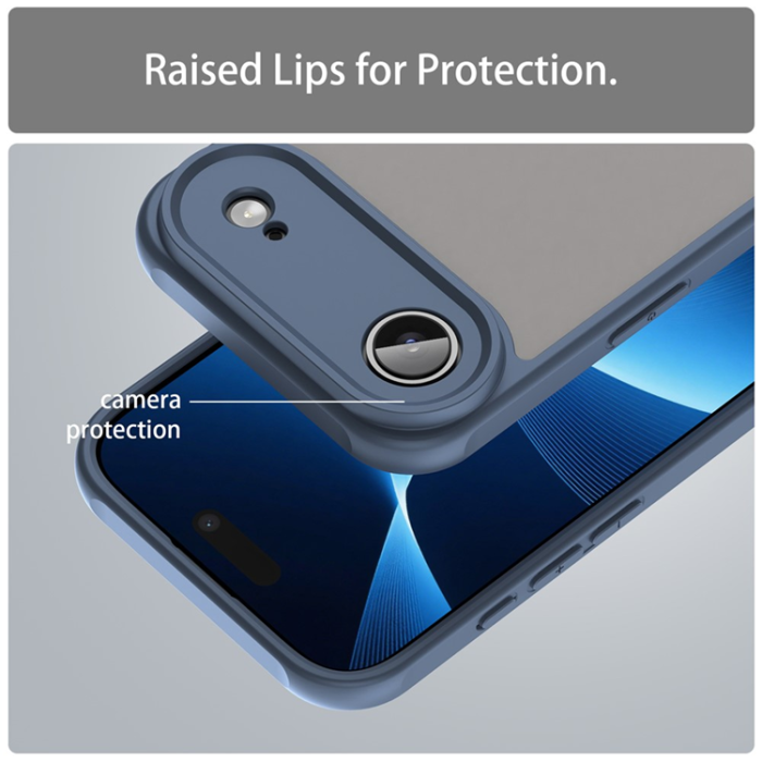 A-One Brand - iPhone Air Mobilskal Frostade krockkuddar Drop Proof - Blå
