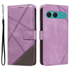 A-One Brand - Sony Xperia 10 VII Plånboksfodral Geometric Lines - Lila
