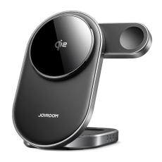 Joyroom - JOYROOM Qi2 MagSafe Trådlös Laddare iPhone, Apple Watch, Airpods - Svart