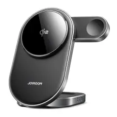 Joyroom - JOYROOM Qi2 MagSafe Trådlös Laddare iPhone, Apple Watch, Airpods - Svart