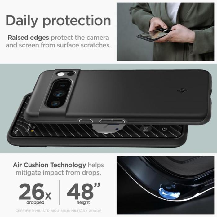 UTGATT - Spigen Google Pixel 8 Pro Mobilskal Thin Fit - Svart