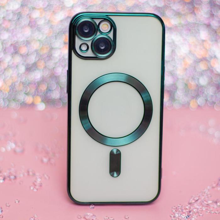 TelForceOne - iPhone 13 Magfodral Grönt Krom Finish Skyddande Stilrent