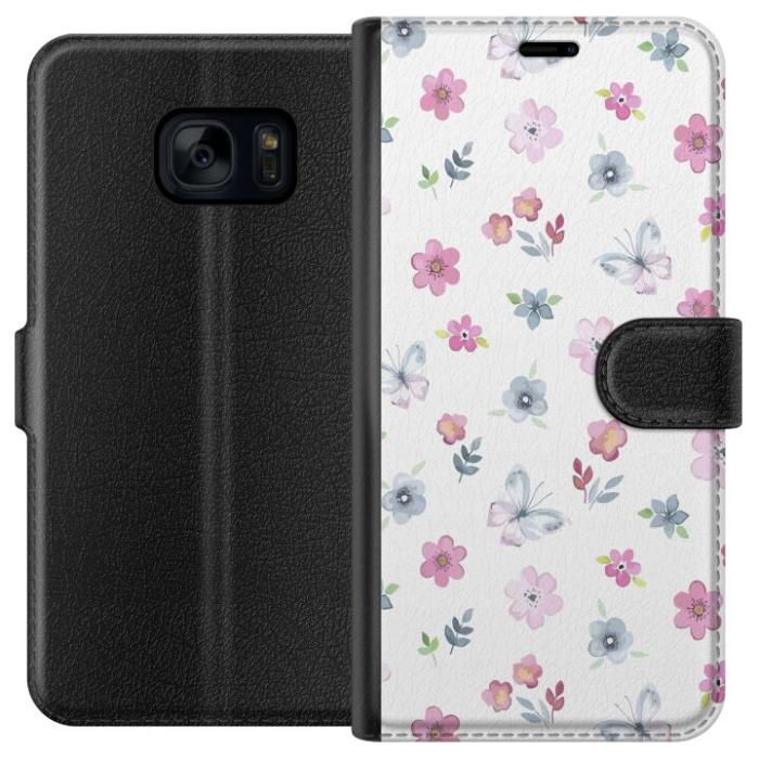 iSecrets - Plånboksfodral till Samsung Galaxy S7 med Blommor och fjärillar