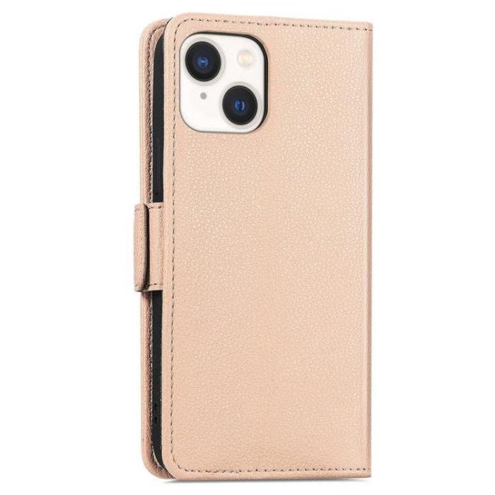 OEM - iPhone 14 Plus Plånboksfodral Flower Decor Magnetic - Khaki