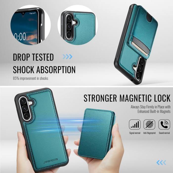 OEM - JEEHOOD Samsung Galaxy A26 5G Mobilskal KonstLäder - Blå