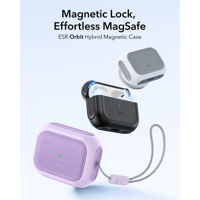 ESR - ESR Airpods Pro 3 Skal Magsafe Orbit Halolock - Vit