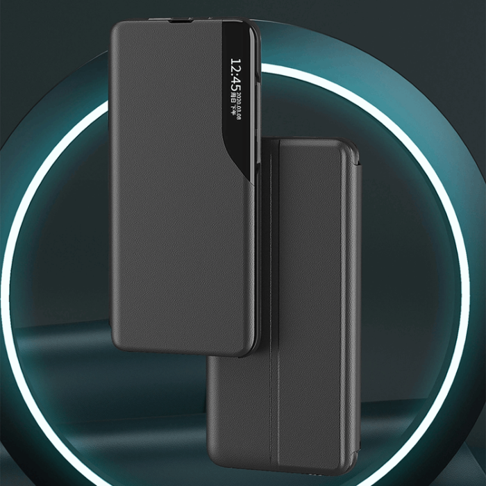 OEM - Galaxy S25 Fodral Eco Läder View med Flap - Röd