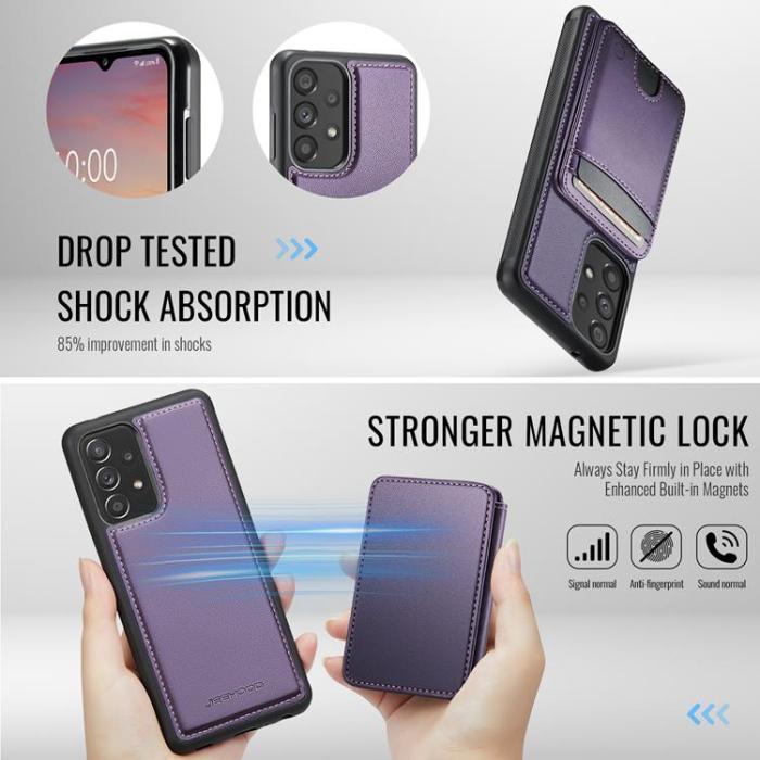 OEM - JEEHOOD Samsung Galaxy A33 5G Mobilskal KonstLäder - Lila