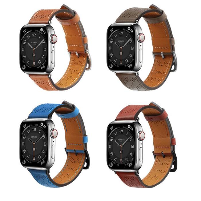 OEM - Apple Watch Ultra/SE/8/7/6/5/4 (41/42/38mm) Armband - Rödbrun
