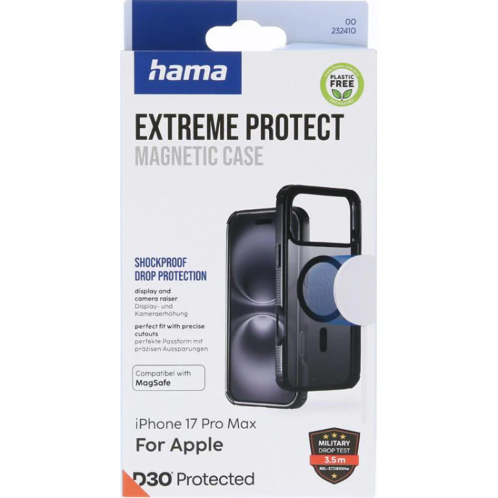 Hama - HAMA iPhone 17 Pro Max Mobilskal MagSafe Extreme Protect - Svart