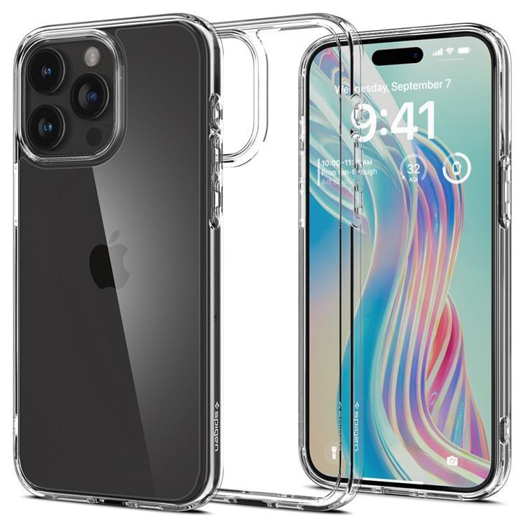 Spigen iPhone 15 Pro Max Mobilskal Ultra Hybrid - Crystal Clear | 2353 | AlltMobil