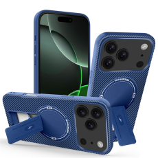A-One Brand - iPhone 17 Pro Max Mobilskal MagSafe Kickstand Carbon Fiber