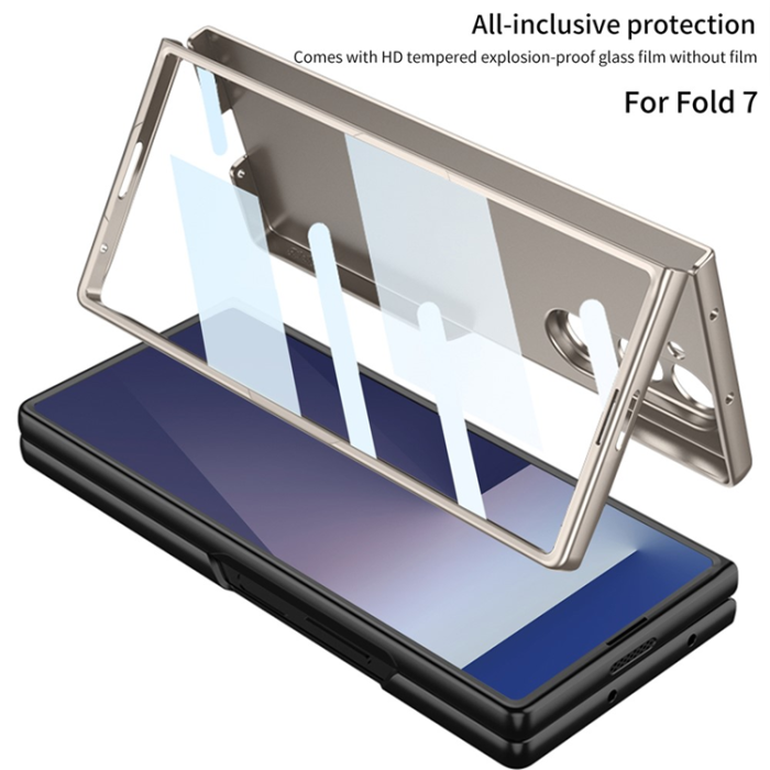GKK - GKK Galaxy Z Fold 7 Mobilskal Med Härdat glas Anti-Scratch