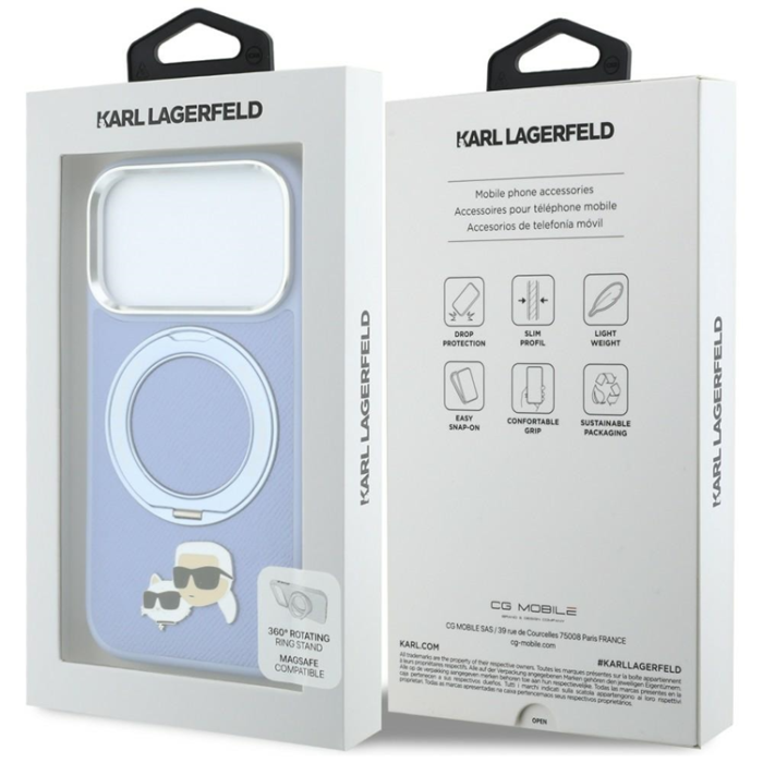 KARL LAGERFELD - Karl Lagerfeld Mobilskal För iPhone 18 Pro Magsafe Ringhållare 360