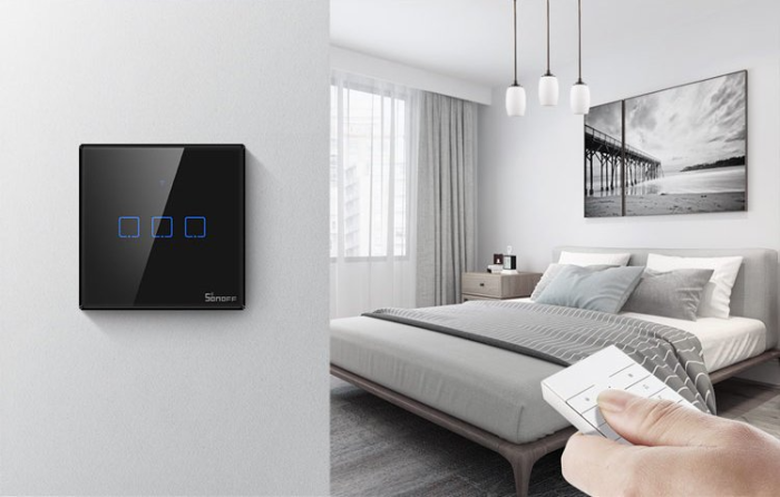 Sonoff - Sonoff Wi-Fi Smart Switch T3EU1C-TX - Svart
