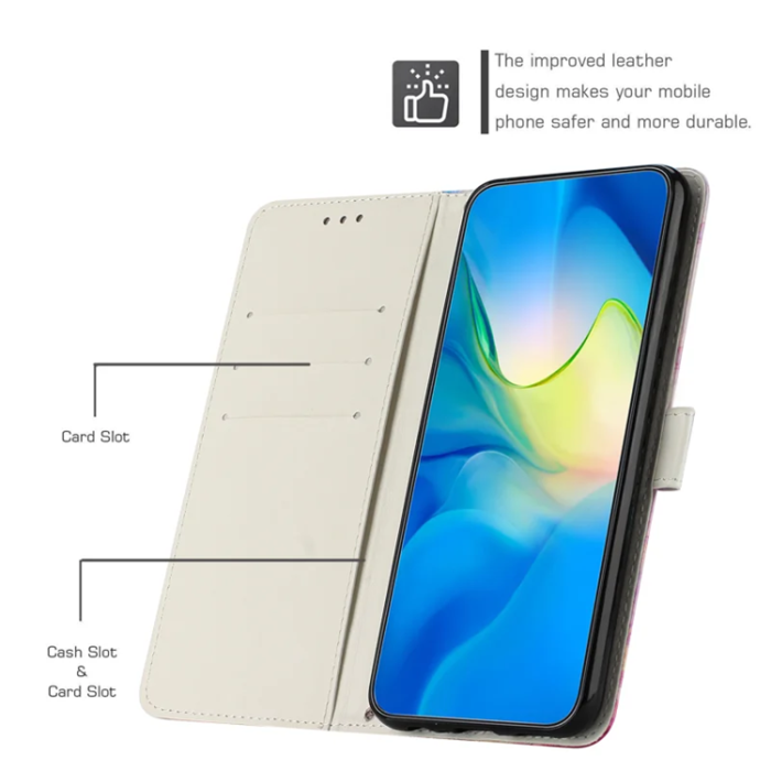 A-One Brand - Sony Xperia 10 VII Plånboksfodral Marble Pattern - Lila
