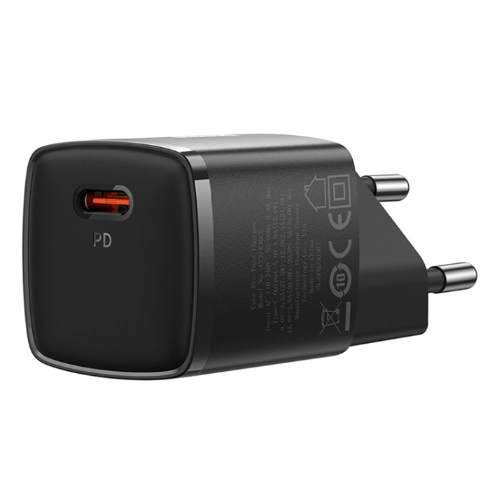 BASEUS - Baseus Snabbladdare 30W USB-C Cube Pro - Svart