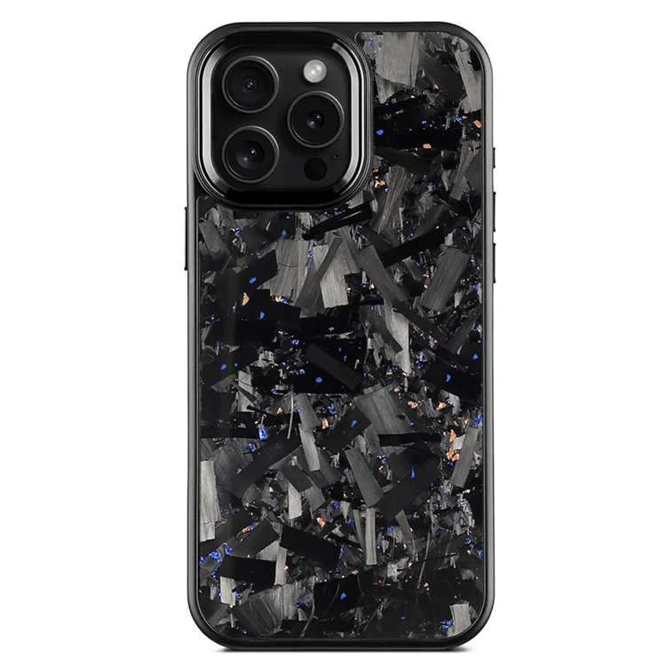 iPhone 16 Pro Max Mobilskal MagSafe Aramid Fiber med metallbåge - Blå Guld | 2353 | AlltMobil