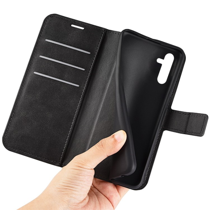 OEM - Galaxy A14 5G/4G Plånboksfodral Calf Flip Folio - Svart