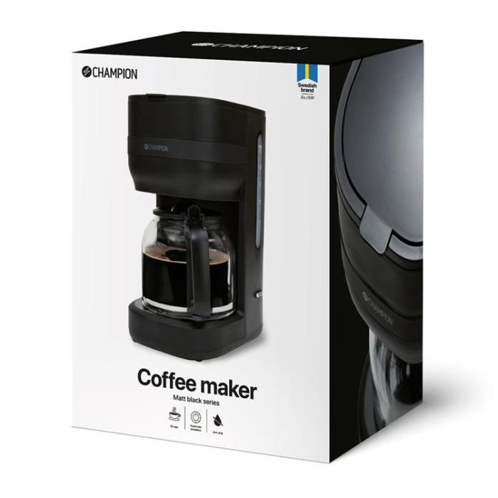 Champion - Champion Kaffebryggare 12-koppar/1.5L KB300 - Mattsvart