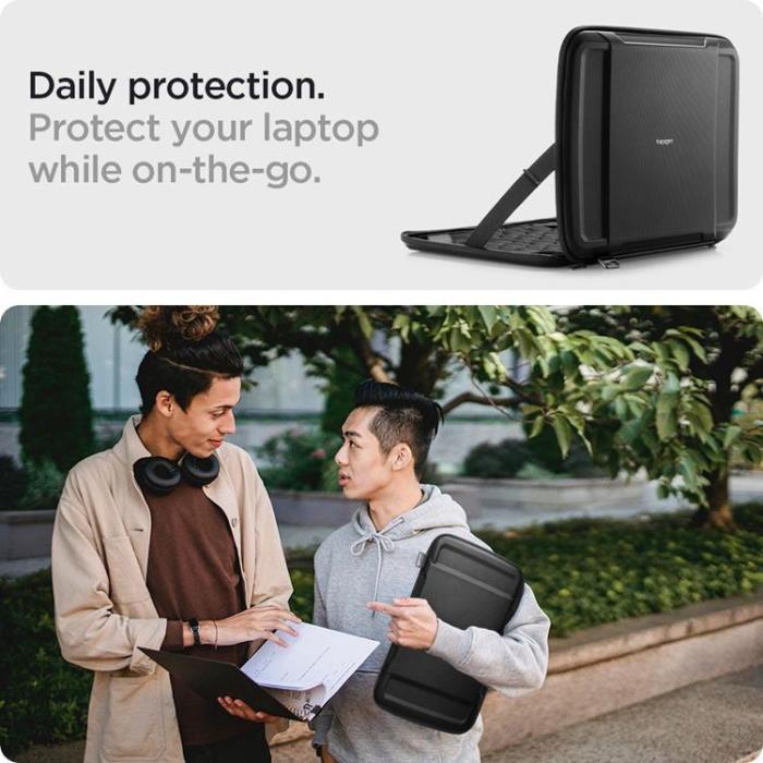 Spigen - Spigen Rugged Armor Pro Laptopväska 13-14 tum - Svart