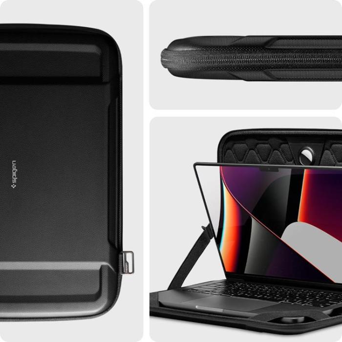 Spigen - Spigen Rugged Armor Pro Laptopväska 13-14 tum - Svart