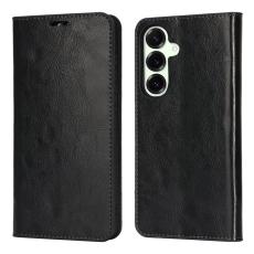 OEM - Pl&aring;nboksfodral f&ouml;r Samsung Galaxy S26 &Auml;kta l&auml;der - Svart